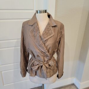FELINE WOMEN'S LIGHTWEIGHT NICE BELTED JACKET SIZE LARGE NWT